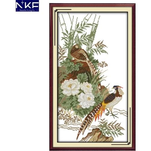 NKF The Wild Love Pattern Handmade Craft Needlework Cross Stitch Set Embroidery Kit Animal Design Stitching Home Decor
