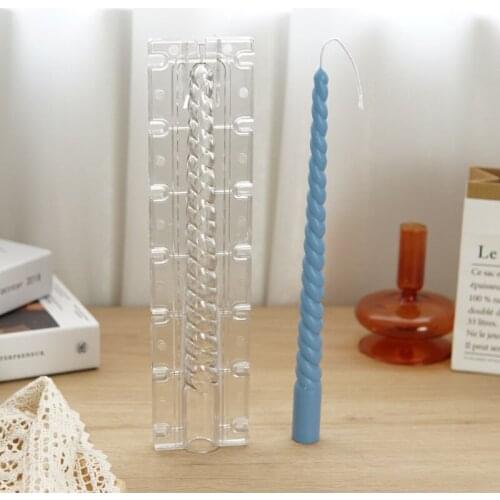 New Church Candle Mold Diy Long Rod Spiral Rod Acrylic Candle Mold Candle Light Dinner Candle Mold Twisted Plastic Candle Mold
