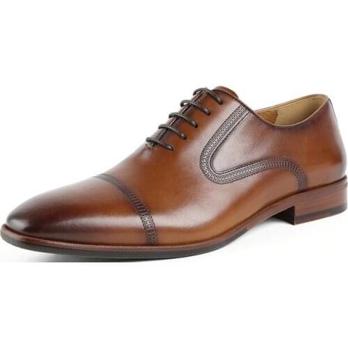 New fashion breathable high-top classics men shoes oxfords dress shoes square toe lace up formal business shoes