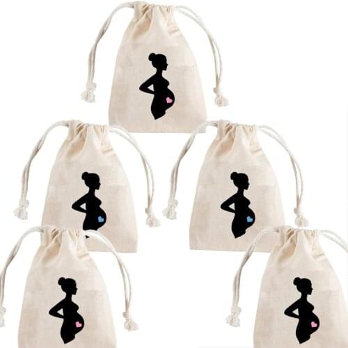5 pieces candy gift bag Mommy to be it is a Boy or Girl pregnancy announcement Gender Reveal Baby Shower Party table decoration