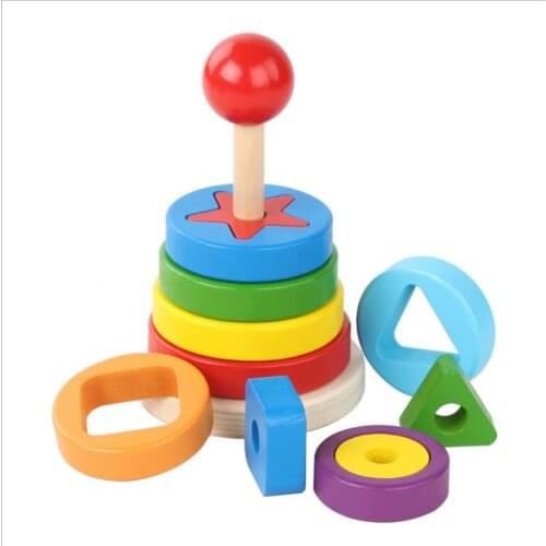 Kids Toys Educational Wooden Bright Colors Shape Sorting Cube Classic Toy Wooden Shape Sorter For Toddlers Educational Toy