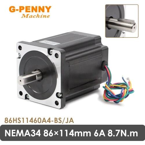 NEMA34 Stepper Motor 86HS11460A4 6A 8.7N.m 4 Wires Hybird CNC Stepper motor For CNC machine 3D printer Stepper Motor