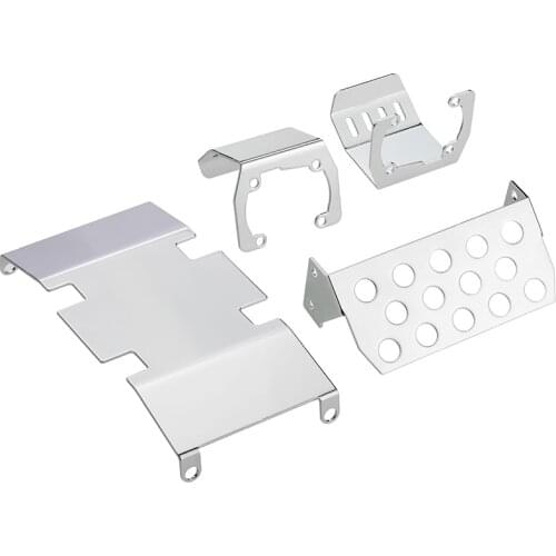 Stainless Steel Chassis Armor Protection Skid Plate for 1/10 RC Crawler Accessories Axial SCX10 II 90046/47 90059/60 F120BP ZXZ