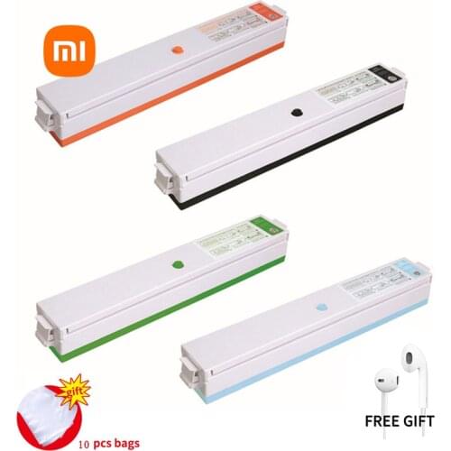 Xiaomi Youpin Vacuum Sealer New Household Food Sealing Storage Packaging Machine Film Sealer Vacuum Packer Including 10Pcs Bags