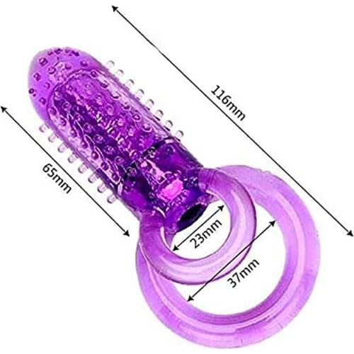 Vibrating Cock Ring With Tongue Clitoral Stimulator Raised Nodules Anal Beads For Couple Play Adult Sex Toys Penis Ring Wearable