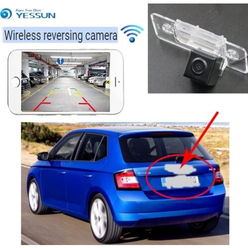 YESSUN For Skoda Fabia Mk3 (NJ) 2015~2016 back up Reverse Camera Auto Wireless Rear View Camera Rear View Camera Night Vision