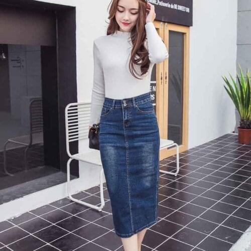 YONGSEN Denim Skirts For Women