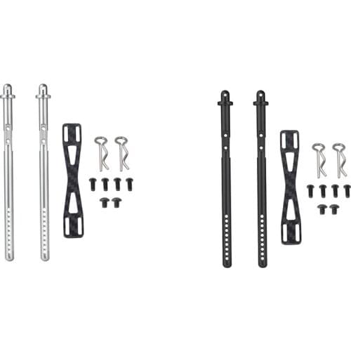 Alloy & Carbon Rear Body Post Mount With Clip For Axial SCX10 II 90046 RC Crawler