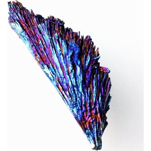 1PC Electroplated Blue Colorful Natural Black Tourmaline Crystal Pendant Mineral Specimen Roughstone Healing Decor Gift