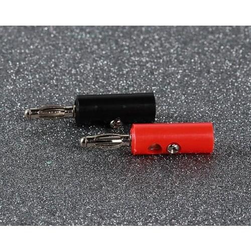 10PCS 4mm Banana Plug Connector Audio Speaker Screw Red Black