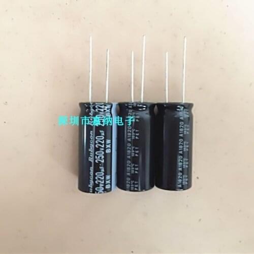 10PCS/lot Rubycon Electrolytic capacitor 250V220UF 16X35MM 105C degree centigrade BXW SERIES High frequency low impedance long