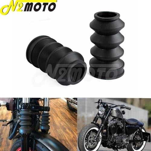 Motorcycles Black Fork Shock Boot Gaiters for Harley Sportster 1200/883 Dyna FX/XL 1973-UP Fork Gaiters Gators Boot w/ 39mm Fork