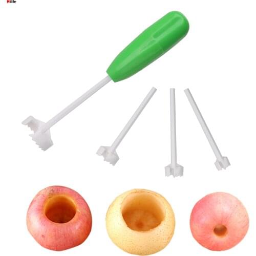 4pcs/set Different Size Fruit Cores Seeds Remover Seed Corer Gadgets Tools for Tomato Eggplant Orange Vegetable Spiral Cutter