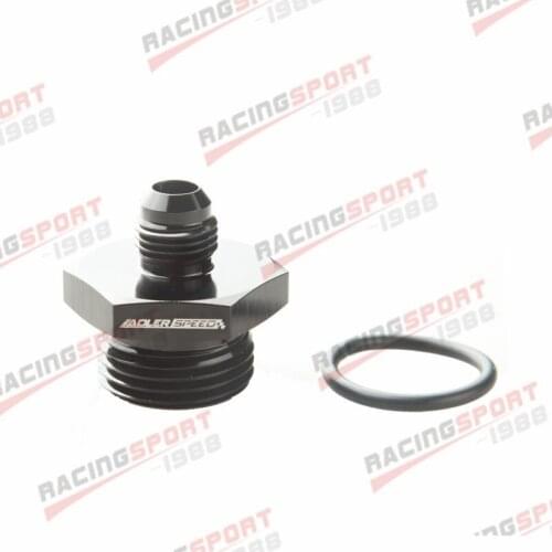 6AN AN6 Male Flare To -12AN AN12 Straight O-Ring Adapter Fitting Black
