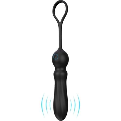 Anal Plug Vibrator in with Penis Ring and Ball Loop 9 Speed Dildo G-spot Vibrating Clitoris Anal Stimulator Sex Toys for Couples