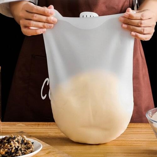 Non-Stick Silicone Dough Kneading Bag Pastry Tools BPA Free Flour Mixer Bag Baking Accessories Kitchen Gadgests