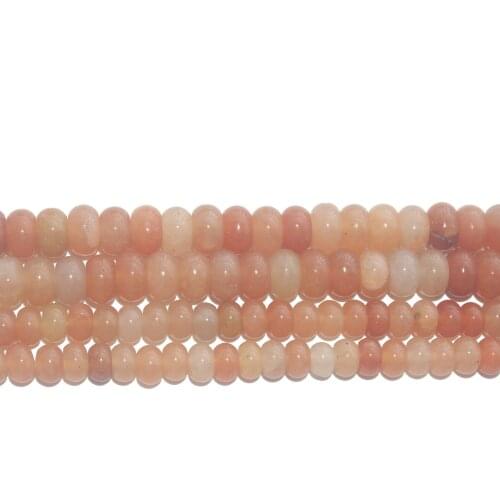 Wholesale 6 8 MM Natural Stone Red Aventurine Spacer Rondelle Loose Beads For Jewelry Making DIY Bracelet Necklace Material