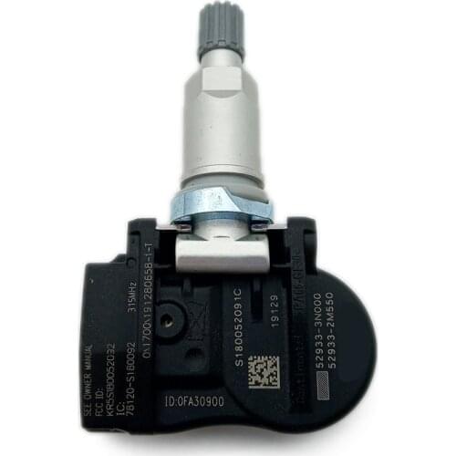 1pcs TPMS Tire Pressure Sensor 52933-3N000 52933-2M550 For Kia Rondo Hyundai Santa fe 2015-2019Tire Pressure Sensor 529333N000