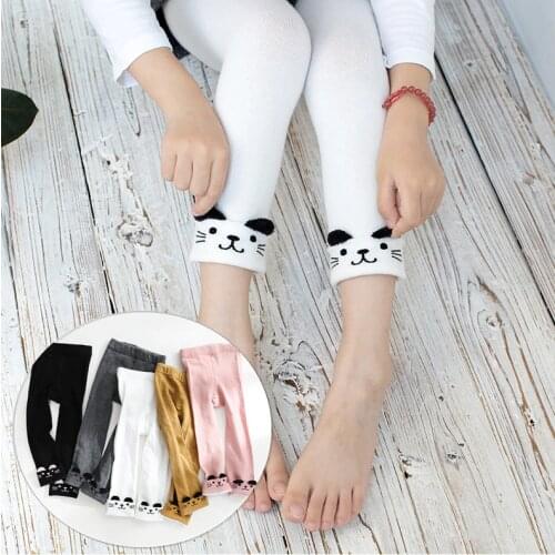 Children girls Cartoon Cute panda cotton causal skinny leggings Pants kids fashion autumn princess leggings 2 -9 years