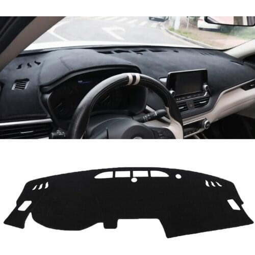 DWCX Black Felt fabric Car Dashboard Dash Mat Cover Pad SunShade Carpet Fit For Nissan Teana Altima 2019