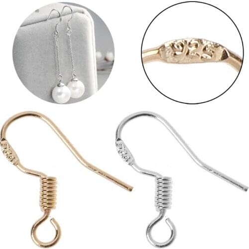 10Pcs 925 Silver Plated DIY Earring Hook Ear Wire Anti-allergic Jewelry Accessories Multifunctional Jewelry Accessories