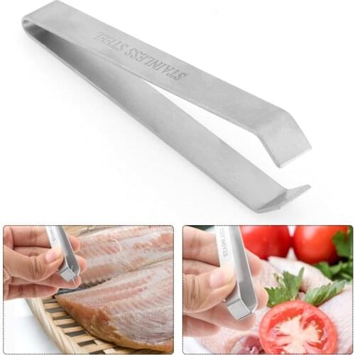 Stainless Steel Kitchen Supplies Hair Remover Pliers Food Animal Feather Plucking Remover tool Fishbone Fur Bones Tongs
