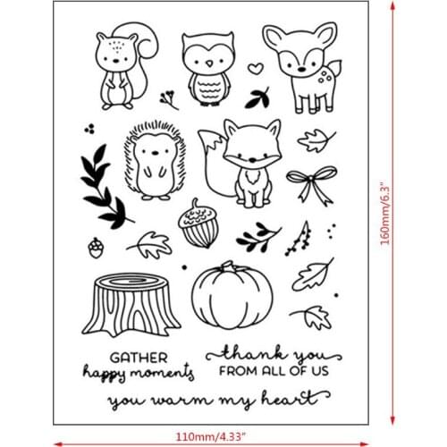 YYSD Cute Cartoon Animals Metal Cutting Dies And Clear Stamp Set For DIY Scrapbooking Photo Album Decoretive Embossing Stencial