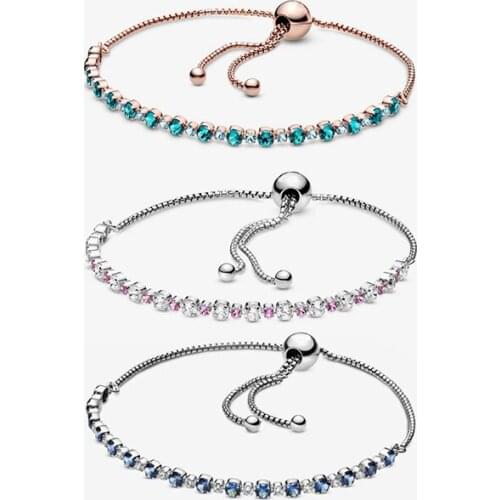 2020 New Original High Quality Summer Ocean Series Sparkling Tennis Bracelet Female Fashion Simple Charm Holiday Gift