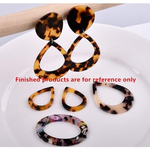 New arrived 20pcs/lot color pattern print geometry water droplet/rounds shape acrylic fashion beads charms diy jewelry finding