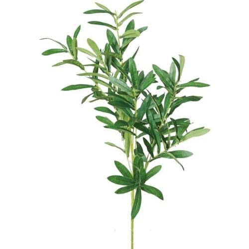 New Artificial European Olive Tree Branches with olive leaves for home hotel wedding DIY decoration flowers plants wreath leaf