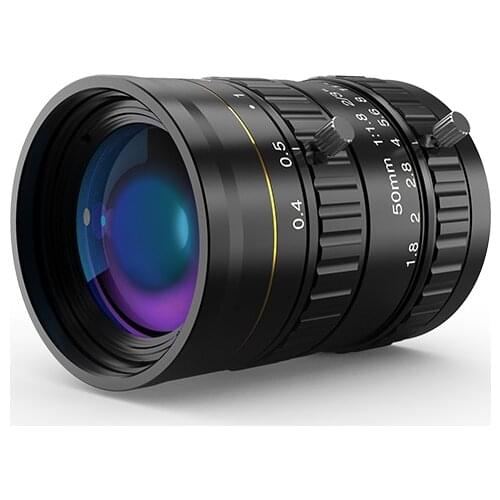 2/3" 5 Million Pixel Level Fixed Focus Lens, Focal Length 50MM, Filter Size M37.5MMx0.5MM, Resolution 5MP 600012