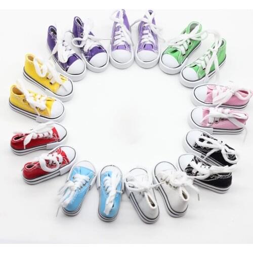One pair 1/3 7.5 CM Canvas Shoes For BJD Doll Fashion Mini Toy Shoes Bjd Doll Shoes For DOll Accessories