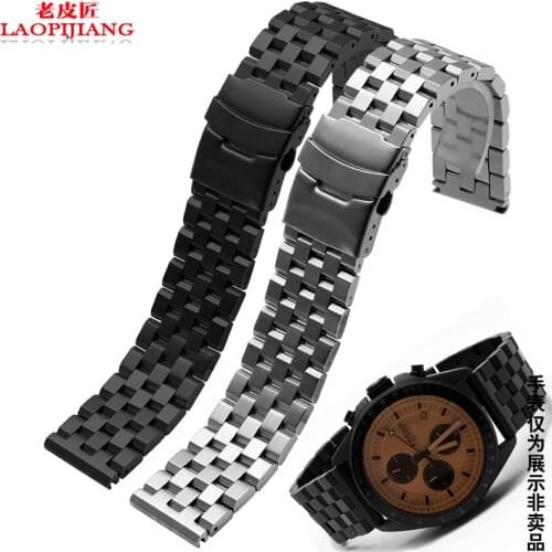 Stainless Steel watchband fit fossil watch chain SSC081 22 24mm and Ticwatch2 22mm samsung S3 22mm general brand strap for men