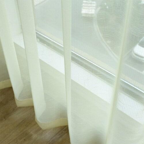 Luxury Curtains Tulle For Living Room Bedroom Kitchen Window Treatment Volie Panel Decor Solid Sheer Curtains White Customized
