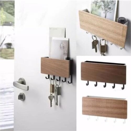 Keys Hanger Hook Hallway Hanging Holder Bedroom Door Back Clothes Hook Modern Space Saving Home Wall Rack Sundries Storage Shelf