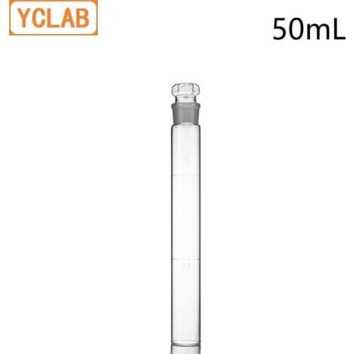 YCLAB 50mL Glass Colorimetric Tube with stopper Nessler Glasses Laboratory Chemistry Equipment