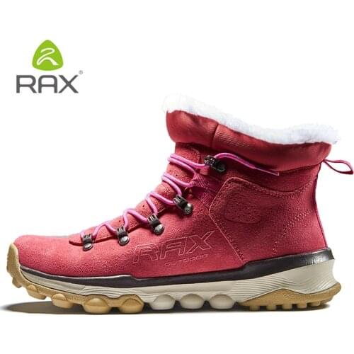 Women Genuine Leather Hiking Shoes Boots Men Keep Warm Climbing High Top Shoes Female Breathable Mountain Shoes AA52327