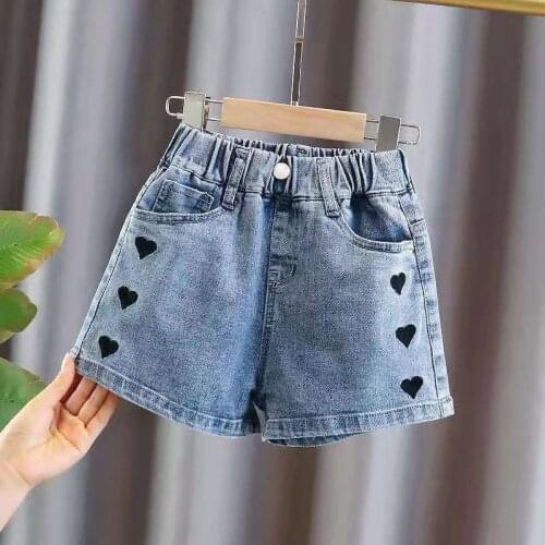 3-12 Years Girls Denim Shorts Summer New Childrens Denim Shorts Girls Outer Wear Pants Teenage Girls Casual All-match Hot Pants