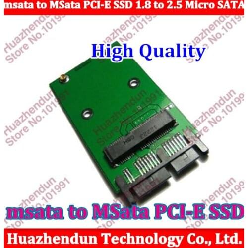 10pcs/lot New 50mm mSATA Mini PCI-E SSD to 1.8 inch Micro SATA 7+9 Pin male Adapter Card Free Shipping