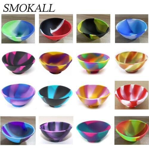 10Pcs Silicone Jar Container Bowl Diameter 50mm Tobacco Shisha Smoke Cream Container Pipe Pill box Smoking Cigarette Accessories