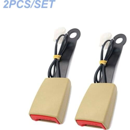 2pcs/lot 7/8" Camlock Car Front Seat Belt Buckle Socket Plug Connector With Warning Cable