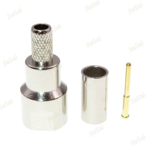5pcs FME Male Plug Connector Crimp For RG400 RG58 RG195 Coaxial Cable