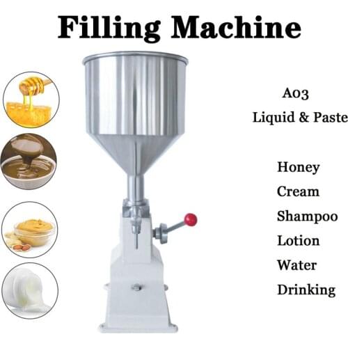 A-03 manual filling machine Manual Nail Polish Shampoo Filling Machine 5~50ml for Cream Shampoo Cosmetic Liquid Paste Oil Filler