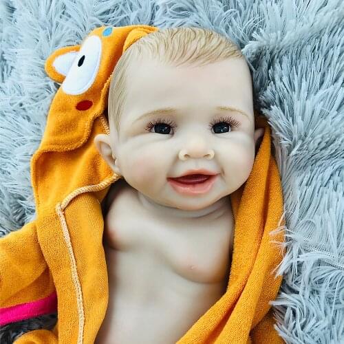 Bebe Doll reborn corpo de silicone inteiro 20" 50cm reborn baby girl doll toys for children gift