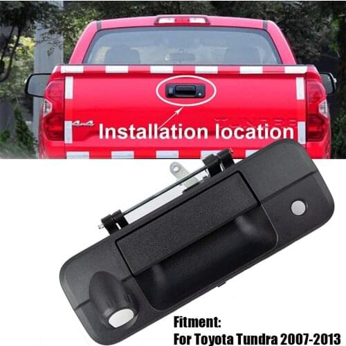 Black Tailgate Handle with Keyhole & Camera Hole For Toyota Tundra 2007 2008-2013 69090-0C040,690900C040,69090-0C051,690900C051