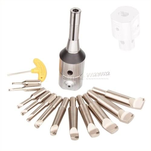 Small Diameter R8 tool holder with NBJ16 Boring system with work range (6-51mm) with 12pcs boring holder