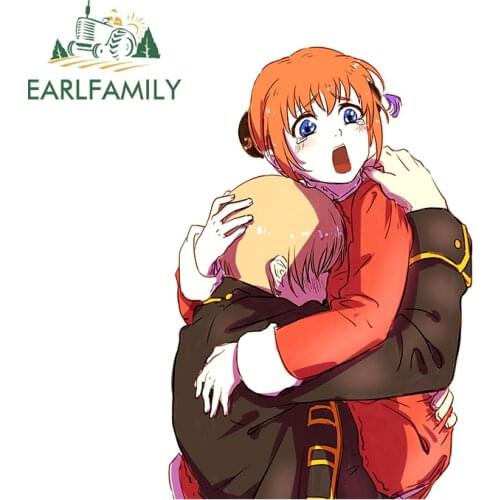 EARLFAMILY 13cm x 8.7cm for Ama Silver Soul Anime Car Sticker Creativite Surfboard Decal Waterproof Scratch-Proof Decoration