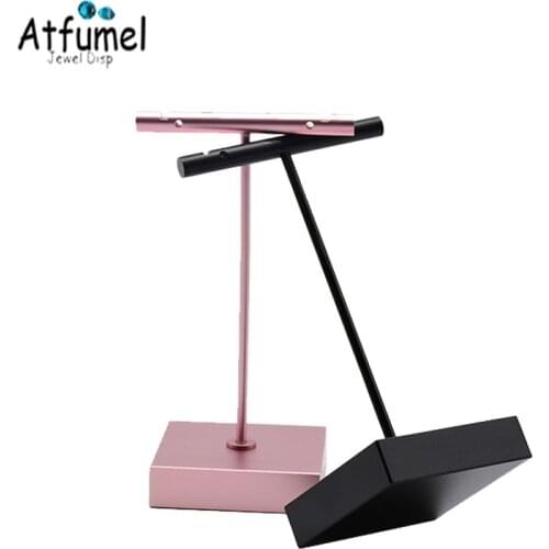 Elegant Metal Earring Jewelry Organizer Display Earring Holder Portable T Bar Earring Ornament Hanger Storage Rack Stand