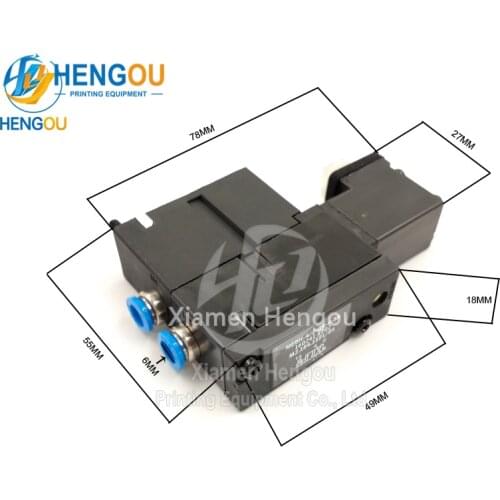 5 Pieces Heidelberg SM52 SM74 SM102 Solenoid Valve M2.184.1121/05 FESTO MEBH-4/2-QS-6-SA M2.184.1121