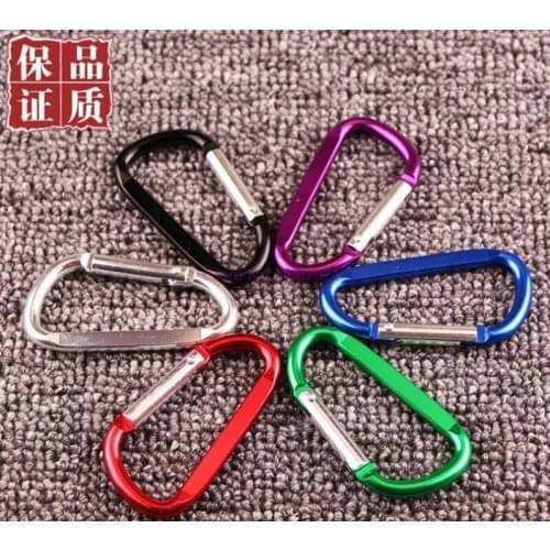By DHL 500pcs D type flattened aluminum alloy material outdoor climbing equipment anti-drop fast hanging buckle